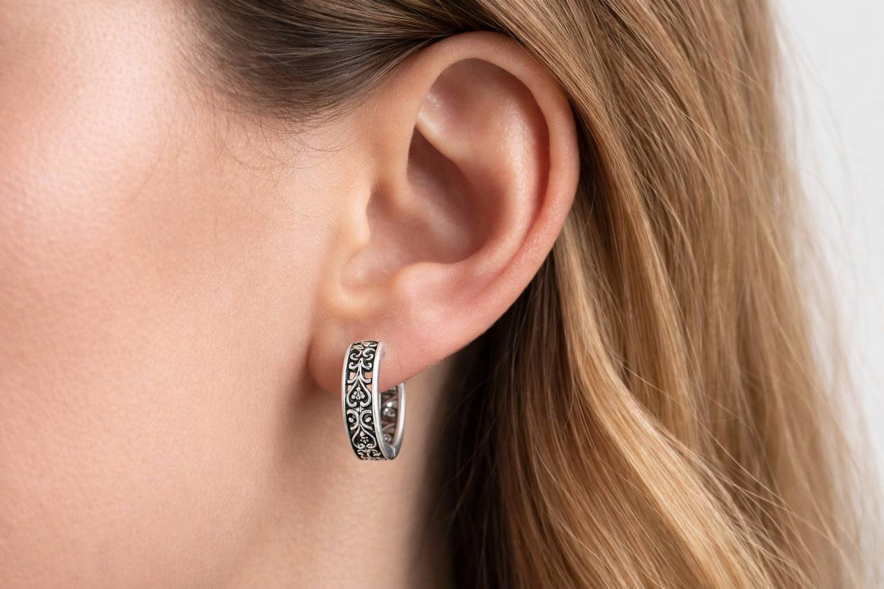 Filigree Silver Earrings — 925 Sterling Silver