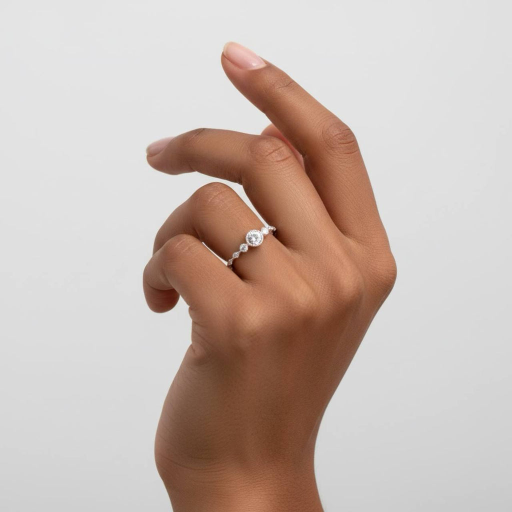 Celeste Crystal Ring — 925 Sterling Silver