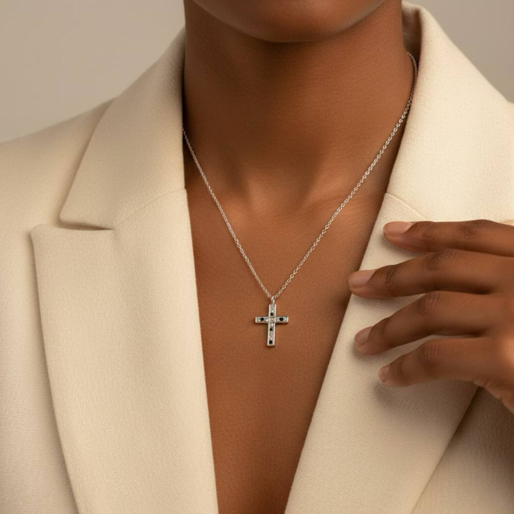 Aurelia Cross Necklace — 925 Sterling Silver