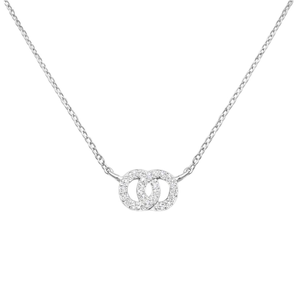 Infinity Double Circle Necklace — 925 Sterling Silver