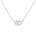 Infinity Double Circle Necklace — 925 Sterling Silver