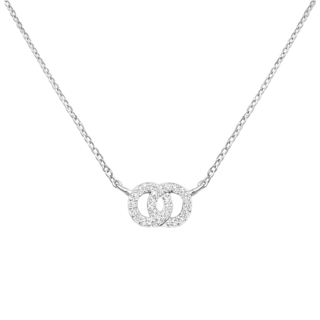 Infinity Double Circle Necklace — 925 Sterling Silver