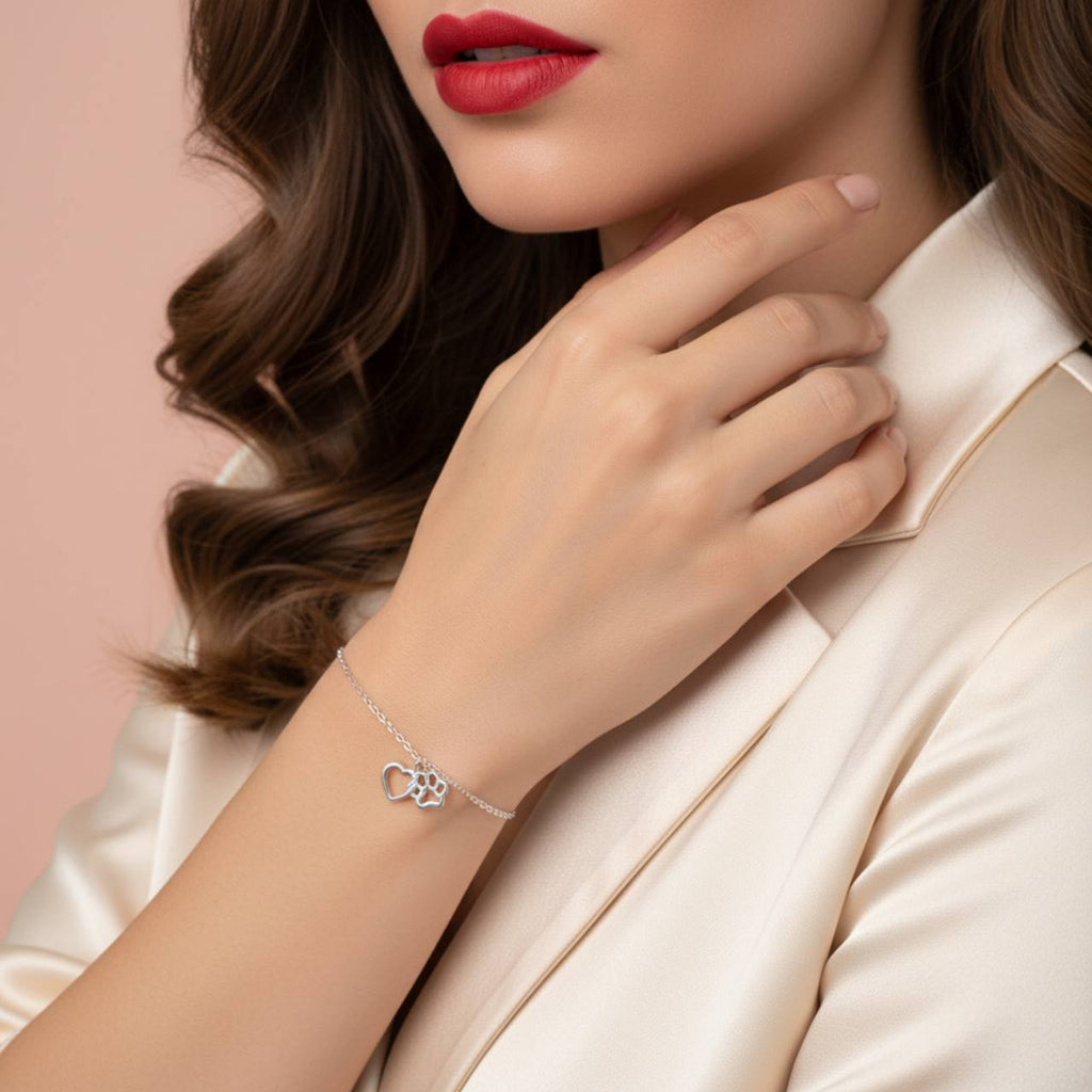 Amora Paw Bracelet — 925 Sterling Silver