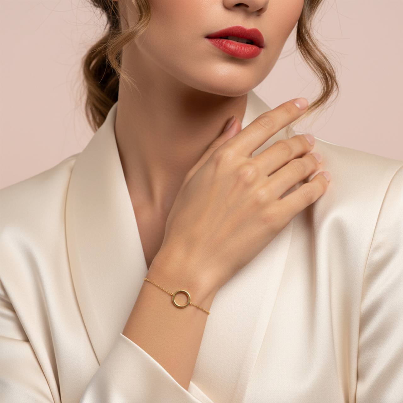 Aurelia Circle Bracelet — Gold Plated 925 Sterling Silver