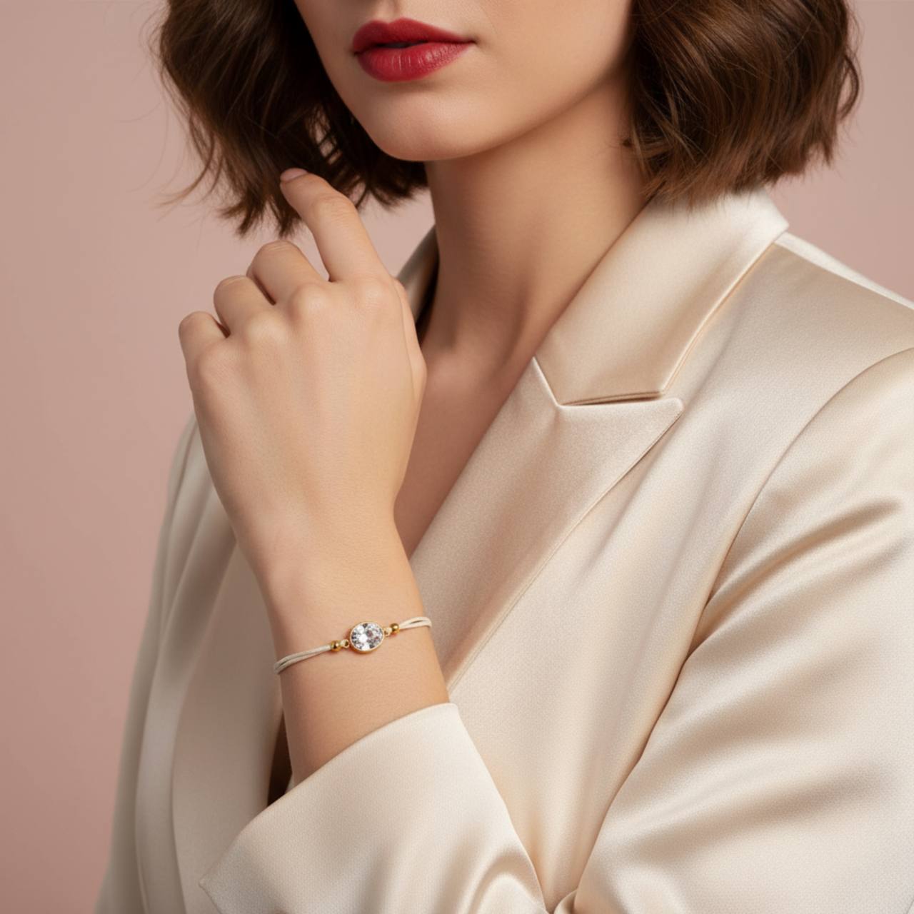 Elara Oval Cord Bracelet — Gold Plated 925 Sterling Silver