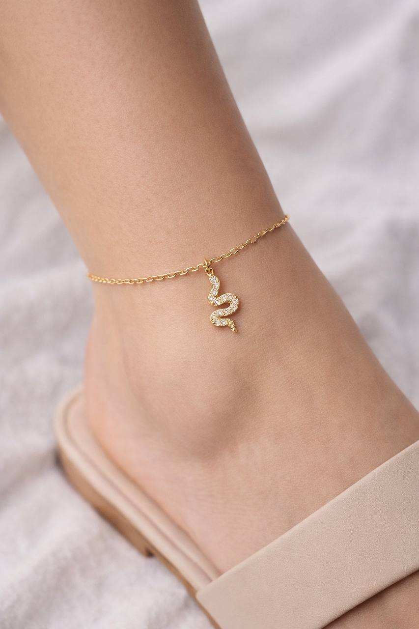 Serpente Anklet — Gold Plated 925 Sterling Silver