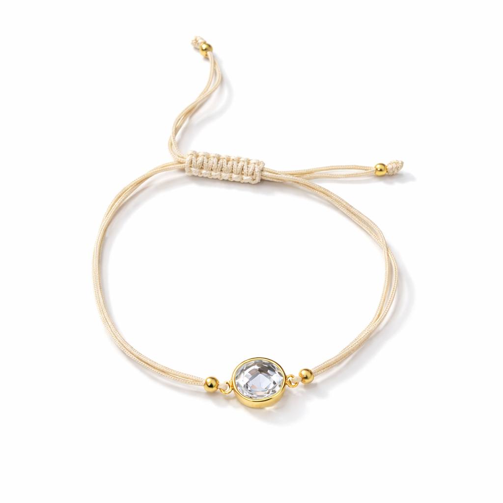 Elara Oval Cord Bracelet — Gold Plated 925 Sterling Silver