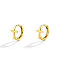 Aurelia Cross Earrings — Gold Plated 925 Sterling Silver