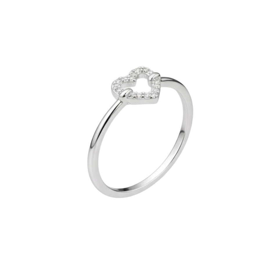 Amora Open Heart Ring — 925 Sterling Silver
