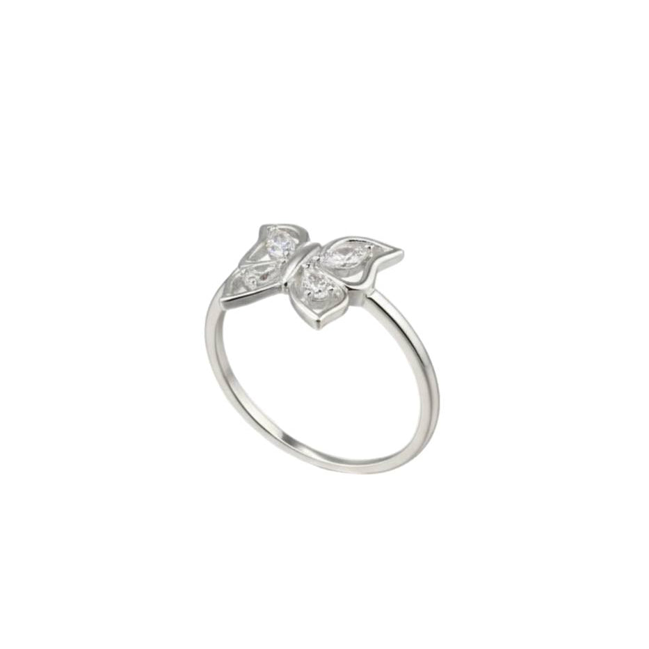 Lunaria Butterfly Ring — 925 Sterling Silver